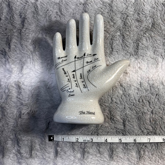 CERAMIC PALMISTRY HAND MODEL FOR MYSTIC FORTUNE READING OF PALM LINES - Picture 5 of 5